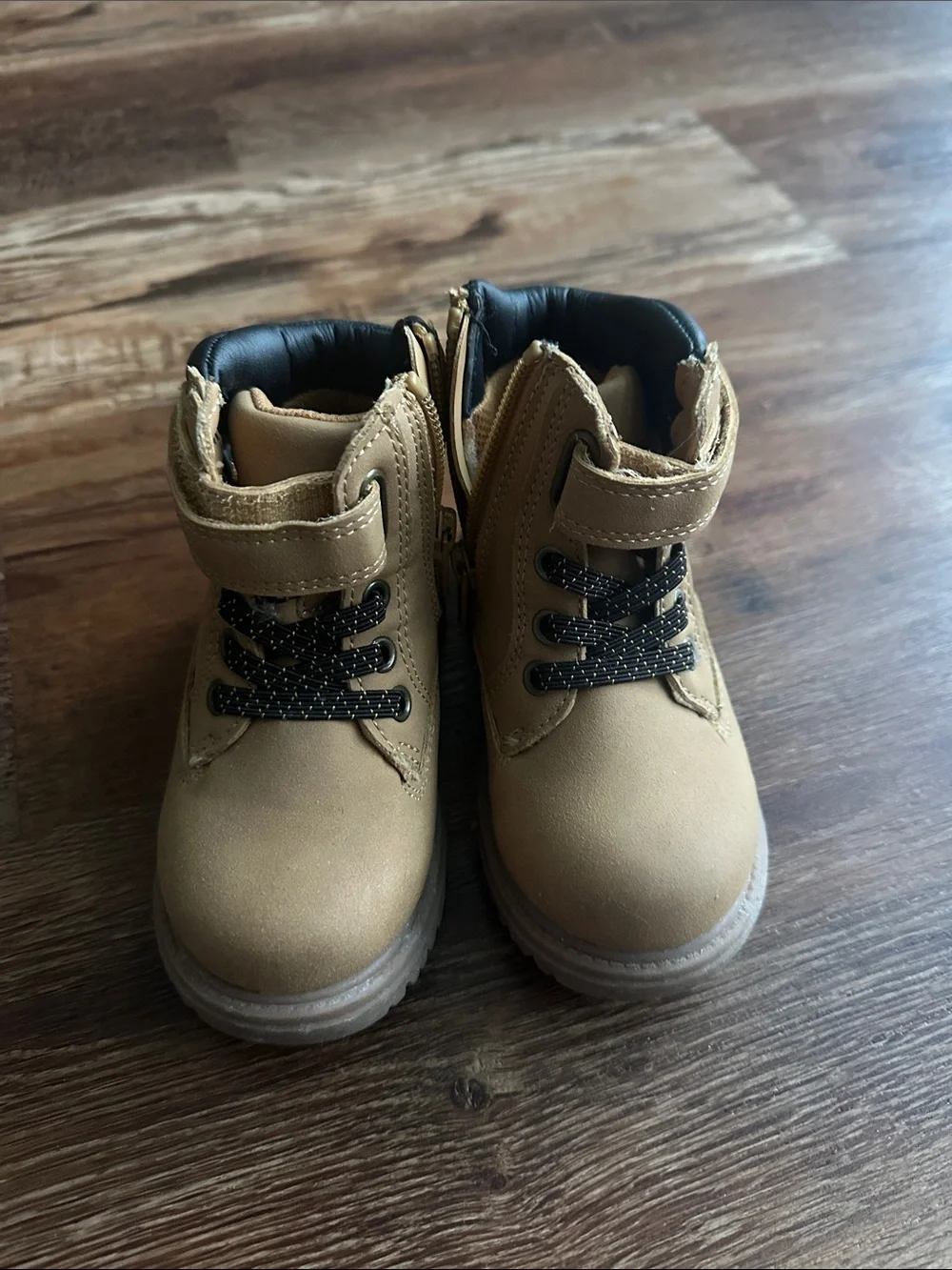Wonder Nation Kids Tan Outdoor Boots - Comfortable Everyday Wear